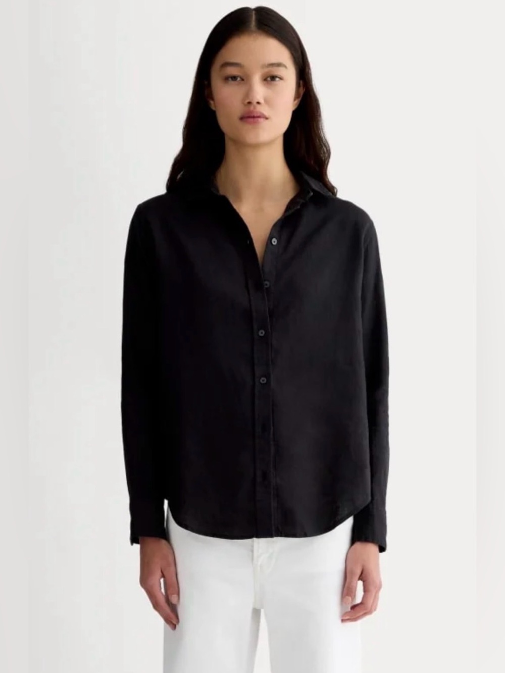 Everlane Black Linen Shirt